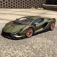 比美高1:18兰博基尼Sian FKP37哑绿色 旗舰超跑模型汽车模型合金仿真收藏 兰博基尼Si 哑光绿 预定下月初