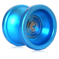 奥迪双钻 悠悠球玩具火力少年王溜溜球 火力yoyo球男孩竞技套装 金属球天马神弓蓝色