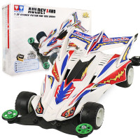 奥迪双钻零速争霸四驱车玩具模块拼装竞速赛车跑道轨道套装 经典复刻四驱车-魂银电-银电杀手