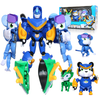 猪猪侠深海萌宠玩具超星萌宠超星锁儿童变形机器人勇士 合体套装 三合一(熊+猿+鹿)