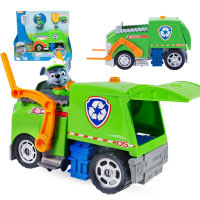 汪汪队立大功 玩具车套装儿童变形声效救援车狗狗巡逻队警车弹射变形模型仿真消防车 声效/变形救援车-环保回收车灰灰