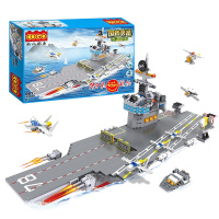 积高积木玩具儿童组装模型海盗系列拼装积木男孩子10岁航母 镇国新航母13349