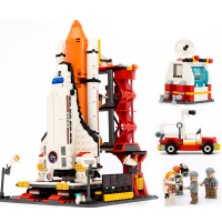 古迪积木拼装玩具航天飞机宇宙飞船模型儿童拼插积木兼容乐高男孩 航天飞机发射中心8815