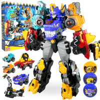 灵动创想变形机甲玩具合体变形机器人男孩拼装组装玩具套装 五合体套装-赛拉图战龙神