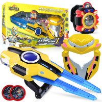 德馨玩具钢铁飞龙2玩具变形合体机器人拼装组装奥特曼力量金刚机械恐龙机甲套装 2代龙雷光刃+召唤器+面具豪华套装