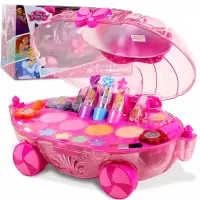 迪士尼儿童化妆品玩具公主女孩套装儿童彩妆 华丽公主化妆车21868