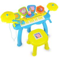 小猪佩奇 玩具乐器儿童电子琴音乐鼓麦克风架子鼓尤克里里迷你钢琴 佩奇的宝贝琴鼓99102