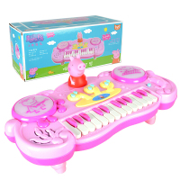 小猪佩奇 玩具乐器儿童电子琴音乐鼓麦克风架子鼓尤克里里迷你钢琴 佩奇的宝贝电子琴99038