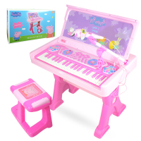 小猪佩奇 玩具乐器儿童电子琴音乐鼓麦克风架子鼓尤克里里迷你钢琴 学习电子琴-维也纳之音99031
