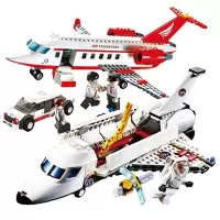 积木玩具航天模型航天系列飞机拼装男孩子6-10送 航天飞机+私人飞机[组合款]
