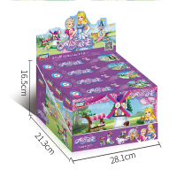 拼装积木女孩系列皇家舞会公主郊游马术甜心城堡玩具 四合一公主后花园\648粒