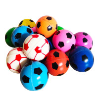 弹力球 儿童玩具大号橡胶球32号混款扭蛋机弹力球发光夜光跳跳球健身弹跳球 32号足球款弹力球12个