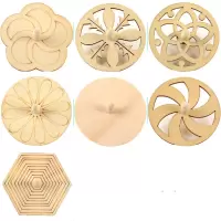 木质白模填色彩绘玩具小朋友手工制作材料包儿童创意DIY素材 12个(随机6款各两个)