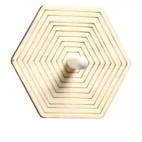 木质白模填色彩绘玩具小朋友手工制作材料包儿童创意DIY素材 六边形12个