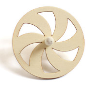 木质白模填色彩绘玩具小朋友手工制作材料包儿童创意DIY素材 旋风款12个