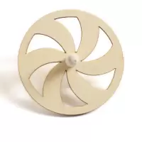 木质白模填色彩绘玩具小朋友手工制作材料包儿童创意DIY素材 旋风款12个