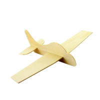 木质白模填色彩绘玩具小朋友手工制作材料包儿童创意DIY素材 原木白胚飞机6架(含6色颜料)