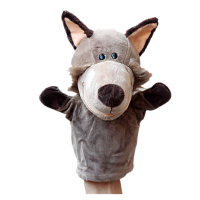 动物手偶 嘴巴能动手偶玩具 动物手套手玩偶卡通毛绒娃娃幼儿园表演 大灰狼