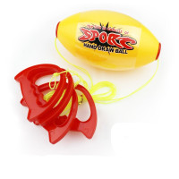 穿梭手拉球幼儿园儿童亲子户外运动玩具感统训练器材拉拉球 黄色