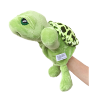 动物手偶 嘴巴能动手偶玩具 动物手套手玩偶卡通毛绒娃娃幼儿园表演 长腿乌龟(嘴不能动)