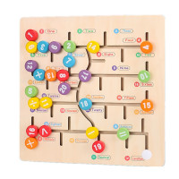 儿童字母数字迷宫走位拼图积木玩具男女孩早教玩具 数字迷宫走位