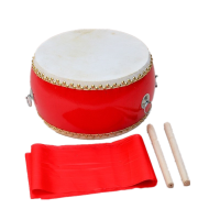 儿童鼓牛皮鼓小鼓大堂鼓幼儿园鼓儿童玩具鼓敲打鼓锣鼓打击乐器 8寸牛皮鼓+大镲