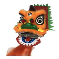 儿童狮鼓|舞狮鼓|6寸小狮|佛山大狮鼓南狮|玩具鼓|龙狮醒狮礼品 6寸单狮橙色配尾巴