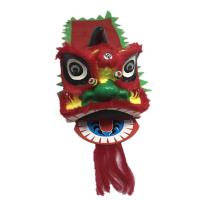 儿童狮鼓|舞狮鼓|6寸小狮|佛山大狮鼓南狮|玩具鼓|龙狮醒狮礼品 8寸红色单狮配尾巴