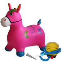 儿童充气音乐跳跳马 加大加厚跳跳鹿小马橡胶充气幼儿园跳跳马儿坐骑 音乐粉色马单个