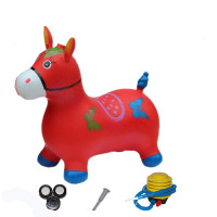 儿童充气音乐跳跳马 加大加厚跳跳鹿小马橡胶充气幼儿园跳跳马儿坐骑 音乐红色马单个