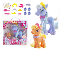 挺逗 小马玩具宝莉组合套装女孩过家家手办人偶摆件女童生日 2只装[大小各1]