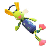 婴儿推车挂件 床铃床绕摇铃 宝宝0-3-6个月毛绒安抚玩具 兔子带风铃响纸