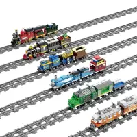火车积木男孩子拼装城市火车儿童拼插汽车组装模型玩具 全部六款火车