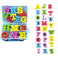 英文字母磁力贴大写字母磁性贴数字冰箱贴儿童英语玩具早教 卡通大写字母
