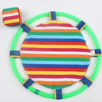 儿童弹弹圈抛接球幼儿园感统训练器材体智能教具玩具沙包托盘 彩条弹弹圈