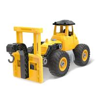 大号儿童玩具车套装男孩可拆卸拼装工程车小孩1-3周岁仿真挖掘机 升降吊车黄色