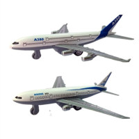 仿真金属回力小汽车套装组合迷你合金儿童玩具车模型男孩 一套两款客机