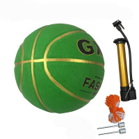 儿童篮球3号小孩拍拍皮球7号彩色篮球宝宝幼儿园5号球类玩具 3号绿色