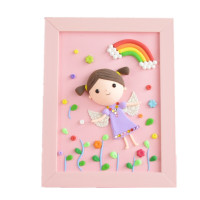 儿童手工创作diy相框超轻粘土材料包新年幼儿园亲子互动玩具 相框画-花仙子