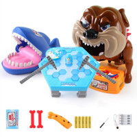 咬手指鳄鱼大王玩具按牙齿大嘴巴鲨鱼咬手指儿童聚会创意整蛊玩具 充电版大鲨鱼+恶犬+破冰+3礼物