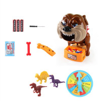 咬手指鳄鱼大王玩具按牙齿大嘴巴鲨鱼咬手指儿童聚会创意整蛊玩具 标配加大号恶犬48骨头2夹子