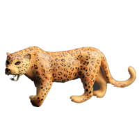 儿童仿真动物园玩具模型野生动物世界套装狮虎河马犀牛大象长颈鹿 金钱豹