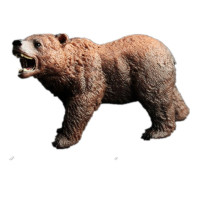 儿童仿真动物园玩具模型野生动物世界套装狮虎河马犀牛大象长颈鹿 阿拉斯加棕熊