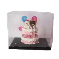 圣诞节生日蛋糕女生拼装生日迷你儿童拼插颗粒微小钻石塑料积木 双层蛋糕+622展示盒