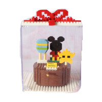 圣诞节生日蛋糕女生拼装生日迷你儿童拼插颗粒微小钻石塑料积木 小老鼠蛋糕