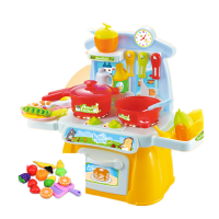 幼儿园区域娃娃家北美宝宝办儿童过家家玩具套装酒迷你女孩厨房锅 c7黄色/升级/配切切37配件