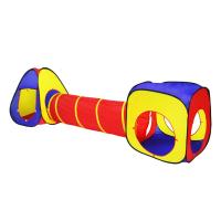 儿童帐篷室内外玩具游戏屋宝宝过家家女孩折叠小房子海洋球池 红黄蓝三件套