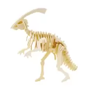 木质3D立体拼图儿童玩具diy仿真木制动物拼装模型 副栉龙