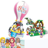 兼容乐高女孩海岛沙滩系列拼装积木 好朋友公主城堡拼装玩具 热气球登岛(415片)