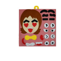 幼儿园区域区角玩具贴五官换表情玩教具手工投放自制材料 新款妈妈